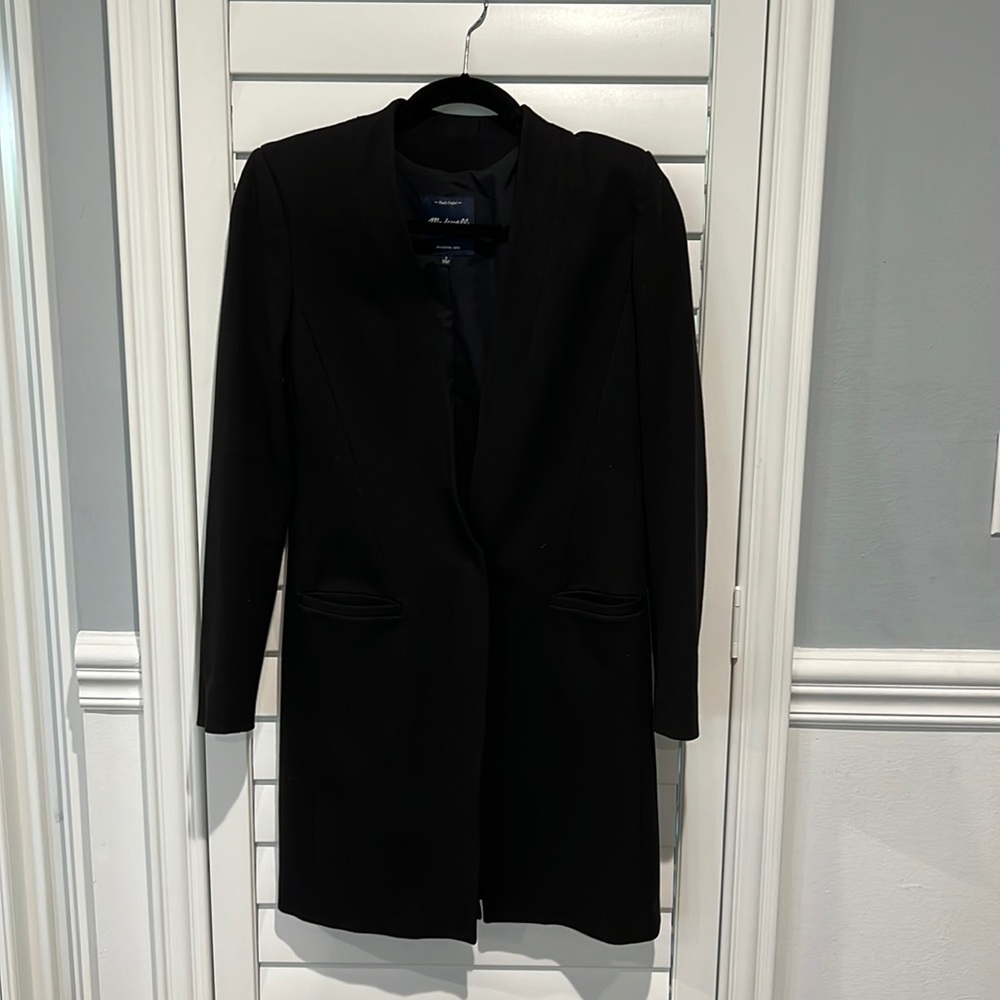 Madewell longline blazer jacket in black